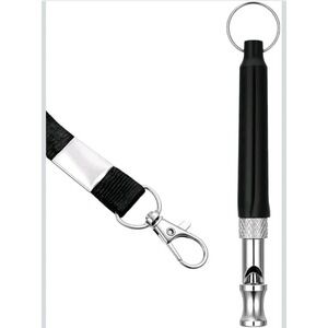 Dog Whistle Stop Barking Pet Training Ultrasonic Adjustable High Pitch + Lanyard